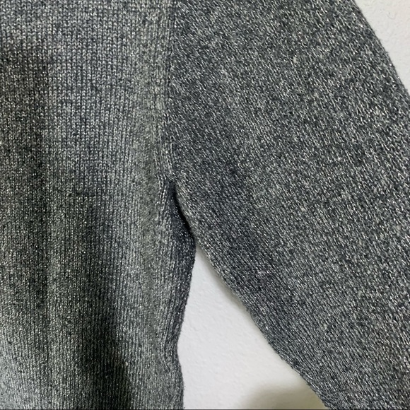 Charter Club Silver Metallic Thread Cowl Neck Sweater - Picture 6 of 8